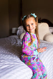 Pink Out of This World Bamboo Zip Romper