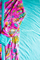 Pink Out of This World Bamboo Zip Romper